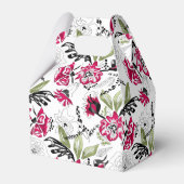 シームレスなフローラピンク葉の花水色部分 フェイバーボックス (裏面サイド)