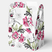 シームレスなフローラピンク葉の花水色部分 フェイバーボックス (オープン)