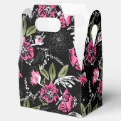 シームレスなフローラピンク葉の花水色部分 フェイバーボックス (オープン)