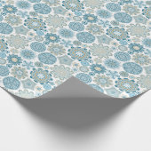 シームレスなフローラ四角形：タイリングのコピー ラッピングペーパー (角)