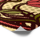 シームレスなフローラ壁紙アールヌーボースタイル, Vi ポスター (角)