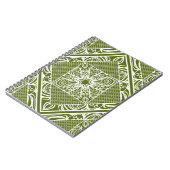 シームレスなフローラ幾何学的パターン。ヴィンテージ図 ノートブック (左側)