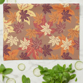 シームレスなフローラ紅葉パターン キッチンタオル (折り畳み)