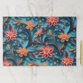 シームレスなフローラ紙パターンティアウェイランチョンマット ペーパーパッド (インサイチュ)