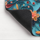 シームレスなフローラ紙パターンマウスパッド マウスパッド (コーナー)