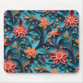 シームレスなフローラ紙パターンマウスパッド マウスパッド (正面)