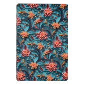 シームレスなフローラ紙パターンミニクリップボード ミニクリップボード (裏面)