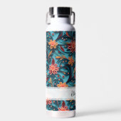 シームレスなフローラ紙パターン名水ボトル ウォーターボトル (正面)