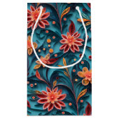 シームレスなフローラ紙パターン抱き枕 スモールペーパーバッグ (裏面)