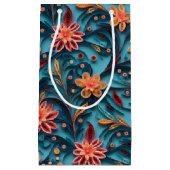 シームレスなフローラ紙パターン抱き枕 スモールペーパーバッグ (正面)