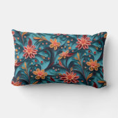 シームレスなフローラ紙パターン装飾用クッション ランバークッション (裏面)