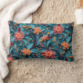 シームレスなフローラ紙パターン装飾用クッション ランバークッション (ブランケット)