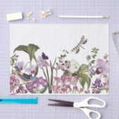 シームレスなフローラ縁どの切り離し 薄葉紙 (クラフト)