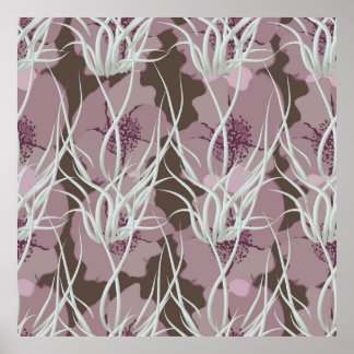 シームレスなフローラ背景、シームレスなパターン、 ポスター