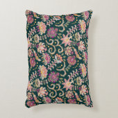 シームレスなフローラ背景。ピンクの花と葉 アクセントクッション (正面(垂直))