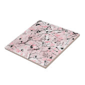 シームレスなフローラ葉春の花分岐ピン タイル (側面)