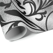 シームレスなブラックとシルバーの基本パッテン–22 ラッピングペーパー (ロールコーナー)