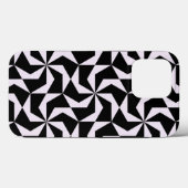 シームレスなブラックとピンクの抽象芸術幾何学六角形 Case-Mate iPhoneケース (裏面 (横))