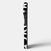 シームレスなブラックとピンクの抽象芸術幾何学六角形 Case-Mate iPhoneケース (裏面 / 左)