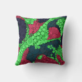 シームレスなポインチ絵を描リズムの手の円 クッション (裏面)