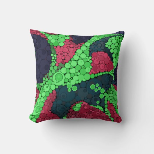 シームレスなポインチ絵を描リズムの手の円 クッション (正面)