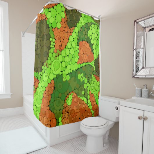 シームレスなポインチ絵を描リズムの手の円 シャワーカーテン (インサイチュ)