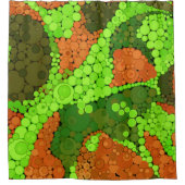 シームレスなポインチ絵を描リズムの手の円 シャワーカーテン (正面)