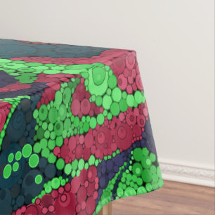 シームレスなポインチ絵を描リズムの手の円 テーブルクロス