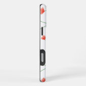 シームレスなポピーの花の背景 iPhoneケース (右側面)