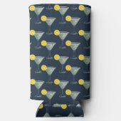 シームレスなマルガリータのカクテルパターン スリム缶クーラー (裏面)