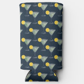 シームレスなマルガリータのカクテルパターン スリム缶クーラー (正面)