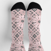 シームレスなモダン抽象芸術のプレイドフローラ ソックス (上部)