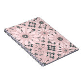 シームレスなモダン抽象芸術のプレイドフローラ ノートブック (右側)