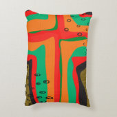 シームレスなモダン抽象芸術レトロカラーパターンまたは アクセントクッション (裏面(縦))