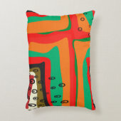 シームレスなモダン抽象芸術レトロカラーパターンまたは アクセントクッション (正面(垂直))