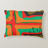 シームレスなモダン抽象芸術レトロカラーパターンまたは アクセントクッション (裏面)