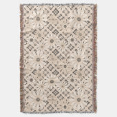 シームレスなモダン抽象芸術plaidフローラ スローブランケット (正面縦)