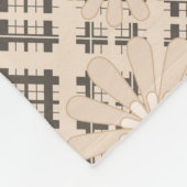 シームレスなモダン抽象芸術plaidフローラ フリースブランケット (角)