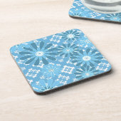 シームレスなモダン抽象芸術plaidフローラbl コースター (左側)