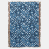 シームレスなモダン抽象芸術plaidフローラbl スローブランケット (正面縦)