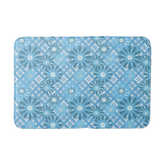 シームレスなモダン抽象芸術plaidフローラbl バスマット (正面)