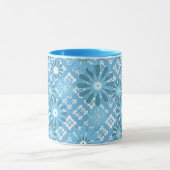 シームレスなモダン抽象芸術plaidフローラbl マグカップ (中央)