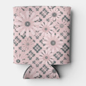 シームレスなモダン抽象芸術plaidフローラpi 缶クーラー (正面)