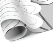 シームレスなモノクロフローラルパターン。手書きフロー ラッピングペーパー (ロールコーナー)