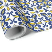 シームレスなモロッコニケアアズレジョ模様 ラッピングペーパー (ロールコーナー)