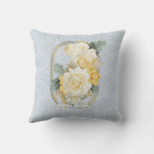 シームレスなライトブルー、ピンクとホワイトマンダラ クッション (裏面)