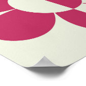 シームレスなレトロなグルービーデザインとヴィンテージデイジーfl ポスター (角)