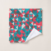 シームレスなレトロな幾何学的なパターン洗浄布 バスタオルセット (ウォッシュタオル)