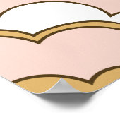 シームレスなレトロな花柄 ポスター (角)