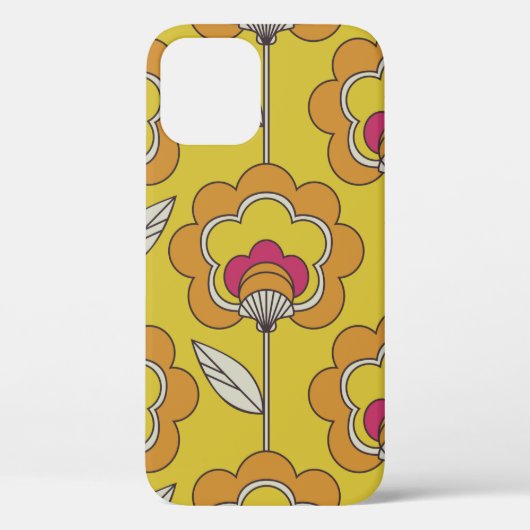 シームレスなレトロな花柄 Case-Mate iPhoneケース (裏面)